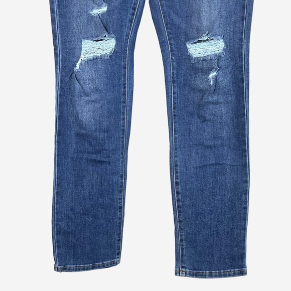 Old Navy Womens Power Straight Ripped Distressed Jeans Size 12 Long Straight Leg - Picture 4 of 11